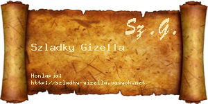 Szladky Gizella névjegykártya
