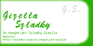 gizella szladky business card